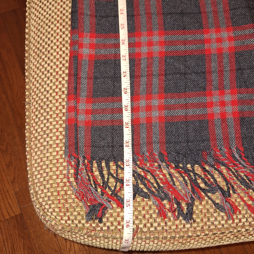 Requirements Red and Black Plaid Midi Pencil Scarf Fringe Skirt-Bundle 3/$15 - Picture 6 of 9